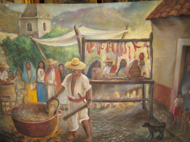 Mercado del Pueblo Oil Canvas Others