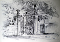 L'entrée d'un parc