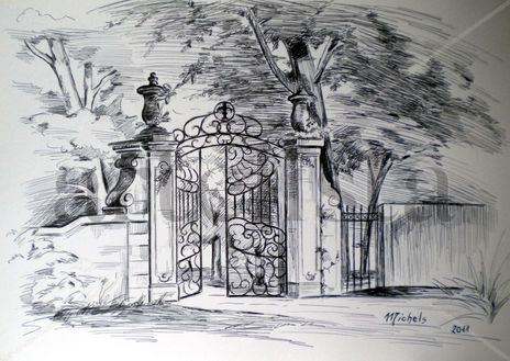 L'entrée d'un parc