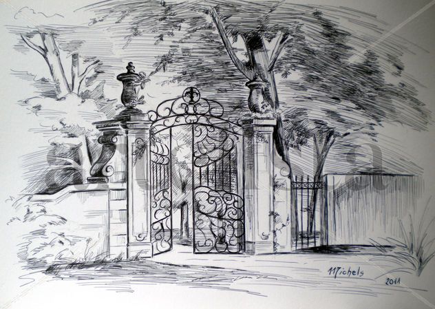 L'entrée d'un parc