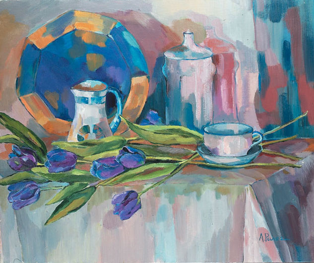 BODEGON EN AZUL Oil Canvas