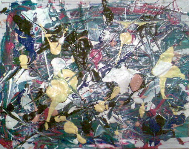 homenaje a pollock II Acrílico Tabla Otros