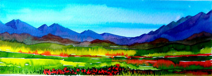 Valle con amapolas