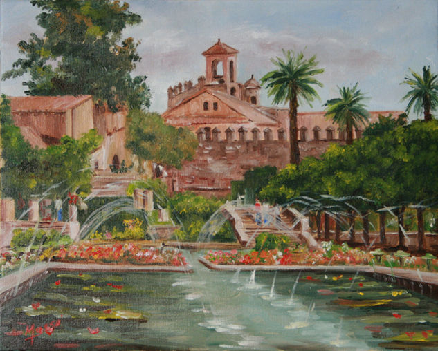 Alcazar de Cordoba Óleo Lienzo Paisaje