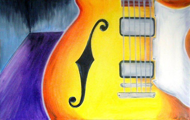 Guitarra vas a llorar Oil Canvas Others