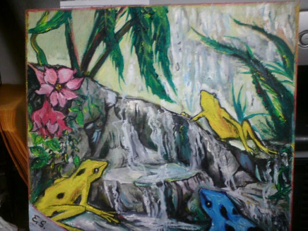 Algo de Panamá...color vivo Oil Panel Animals