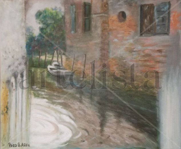 Canal Veneciano Acrylic Canvas Landscaping