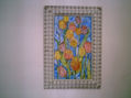 tulipanes en el cristal