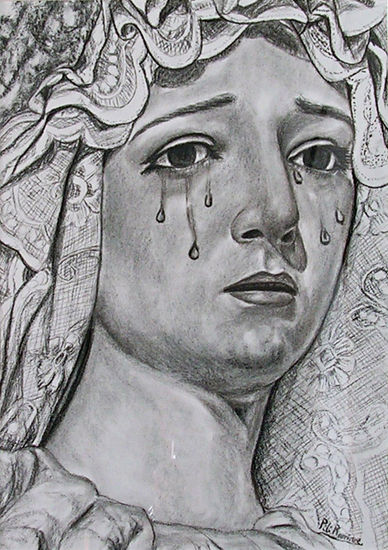 Virgen del Amor Charcoal