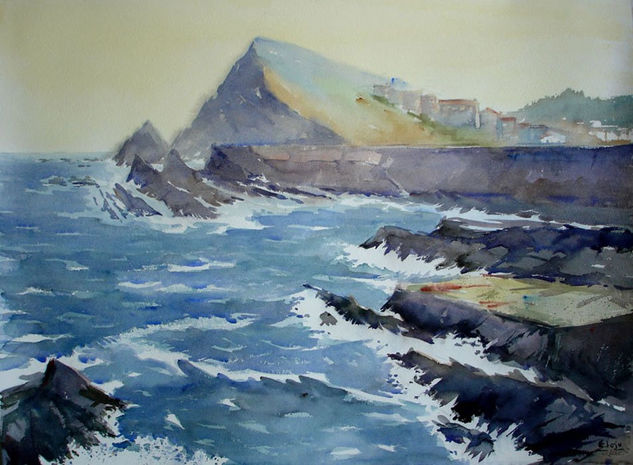 Rompeolas Watercolour Paper Marine Painting