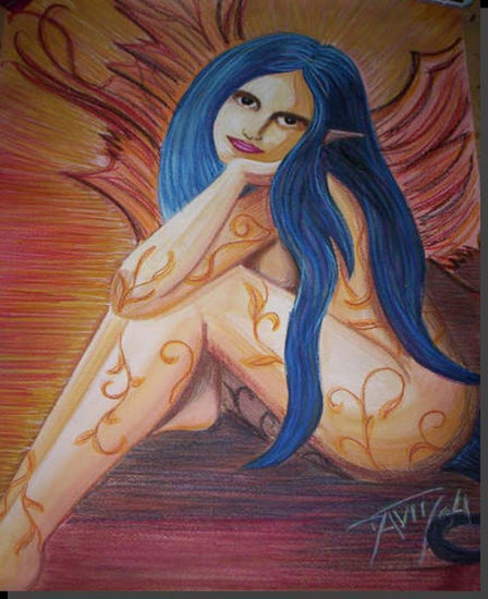 "Hada" Pastel Paper Nude Paintings