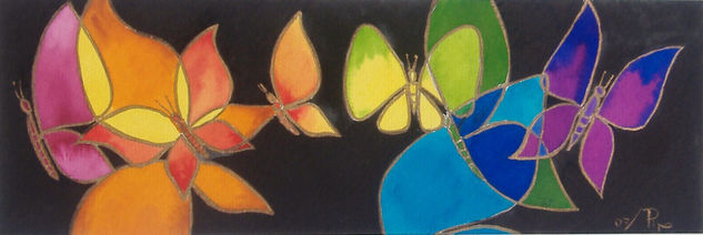 mariposas multicolores 2 - vendido Watercolour Paper Animals