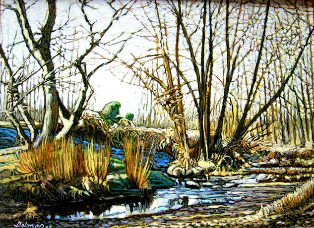 Rio Carrión (Palencia) Oil Canvas Landscaping