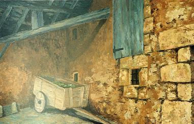 CARRO EN SILO Oil Canvas Landscaping