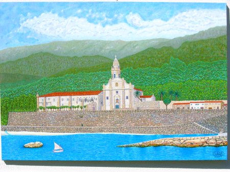 Mosteiro de Santa Maria deOia Oil Canvas Marine Painting