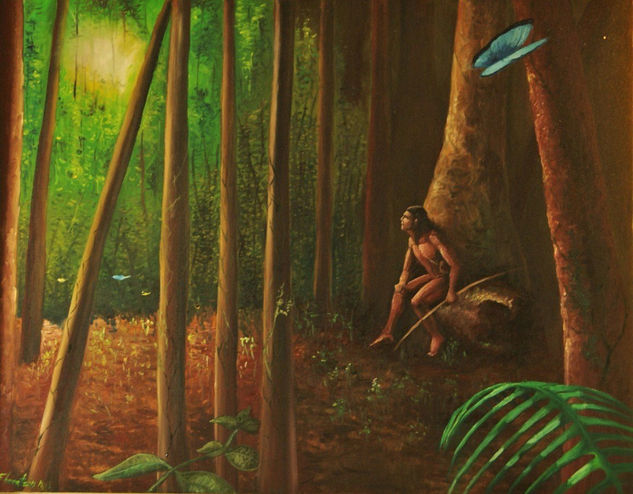 Na Floresta Oil Canvas Nude Paintings