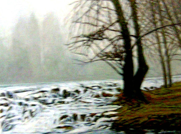 Rio Carrión 3 (Palencia) Acrylic Card Landscaping