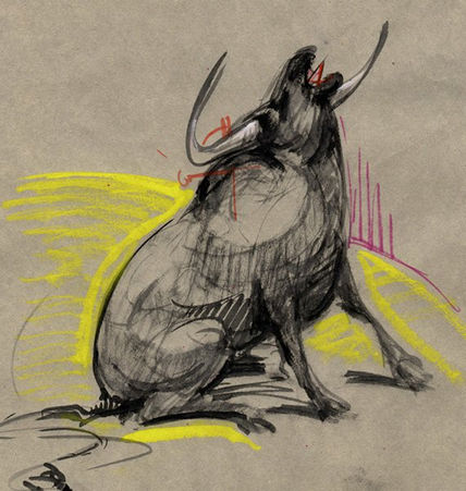 Toro moribundo