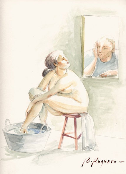 Susana en el baño
