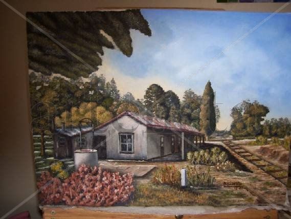 Vieja Estación Oil Canvas Landscaping