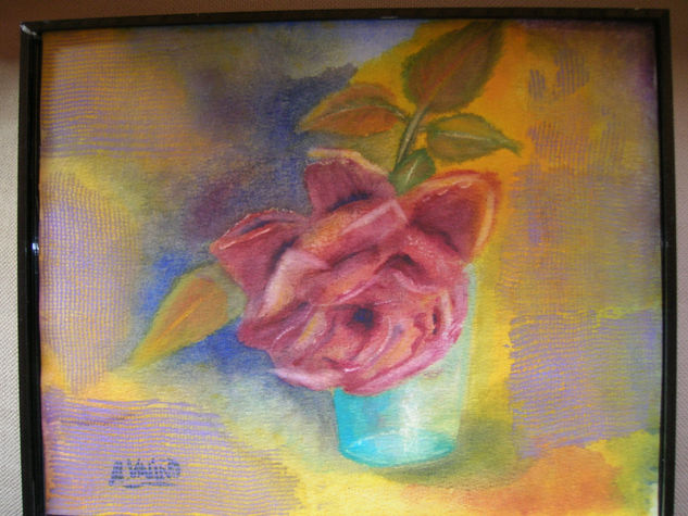 Una rosa Oil Canvas Landscaping