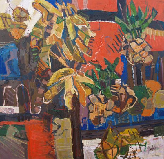 Puesto de Platanos Oil Panel