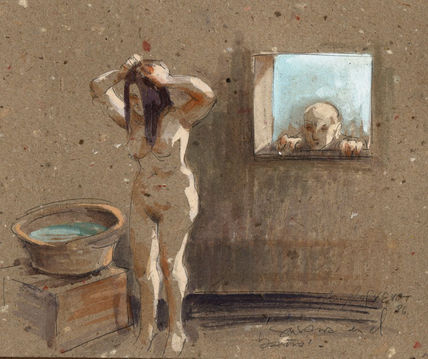 Susana en el baño