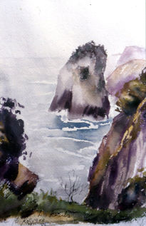 Peñón en el Cantábrico