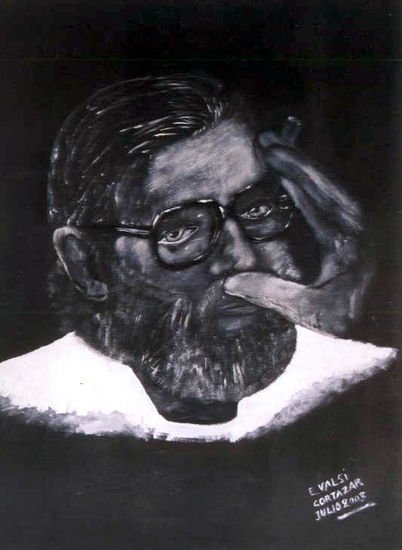 Cortazar Acrylic Panel Figure Painting