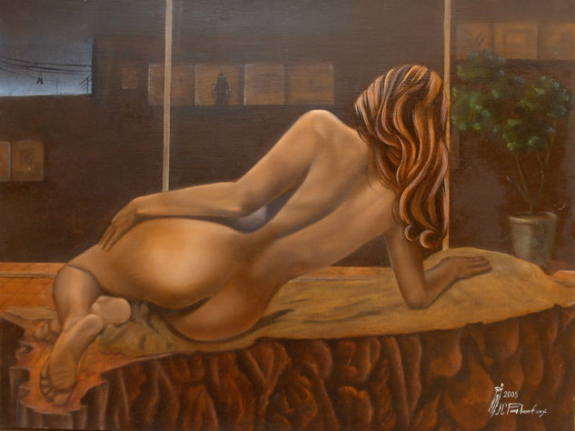 El mirón Oil Panel Nude Paintings