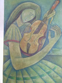 Mujer y Violin