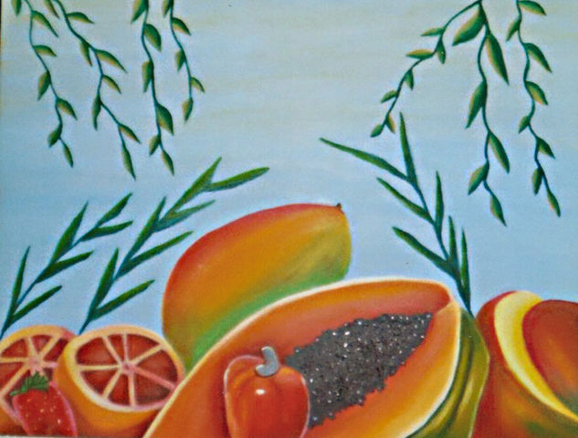 MISTURA DE FRUTAS Oil Panel Still Life Paintings