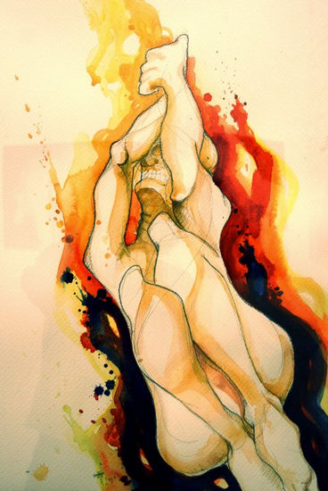 musa 1 Watercolour Paper Nude Paintings