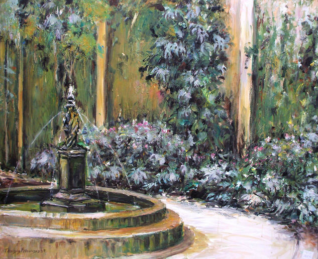 Otra fuente del Alcázar Oil Canvas Landscaping