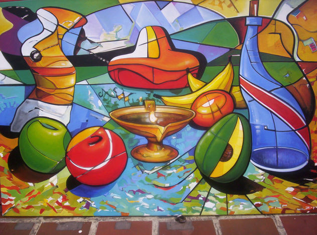 BODEGON CON LAMPARA DE ACEITE