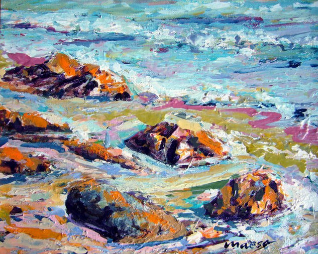 Marina (óleo-lienzo 33x46cm) Oil Canvas Marine Painting