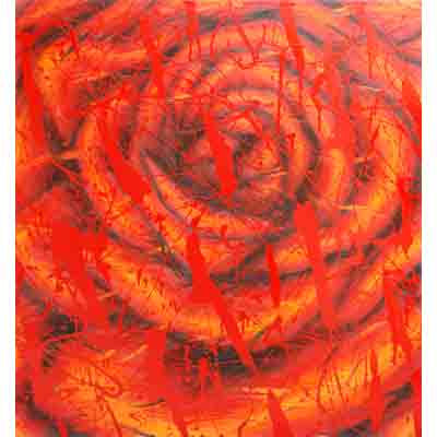 Le Vie en Rouge 7 Media Mixta Tela Floral