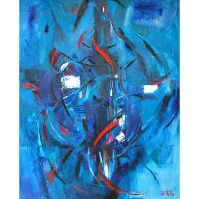 Mujer Azul Oil Textile Others