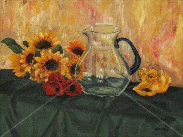 S/título Oil Canvas Floral Painting