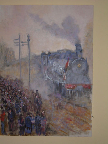 Tren de la poesía Oil Canvas Landscaping