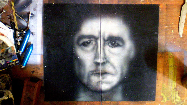 mi mesa Acrylic Panel Portrait