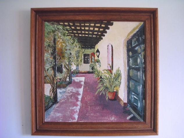 patio colonial Oil Canvas Landscaping