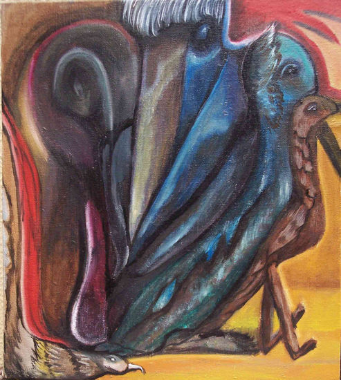 aves caminantes Óleo Lienzo Figura