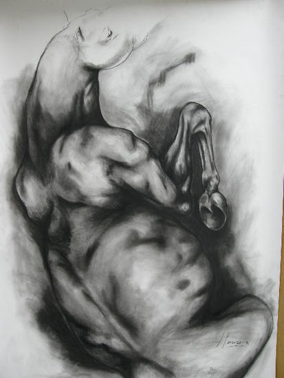 la caida Charcoal