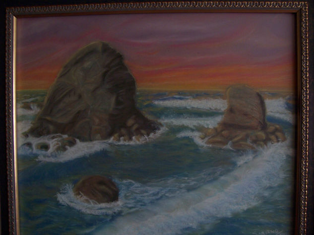 olas Oil Panel Marine Painting