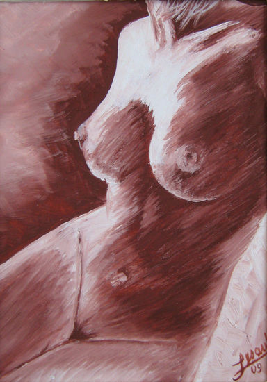 Desnudo 11 Oil Paper Nude Paintings