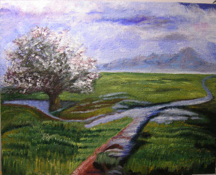 Paisaje con riachuelo