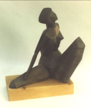 Arista sentada Bronze Figurative