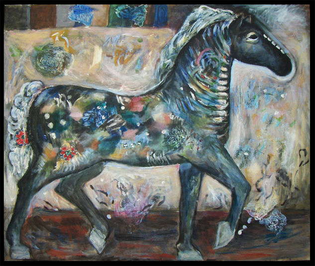 El Caballo Enamorado Óleo Lienzo Animales