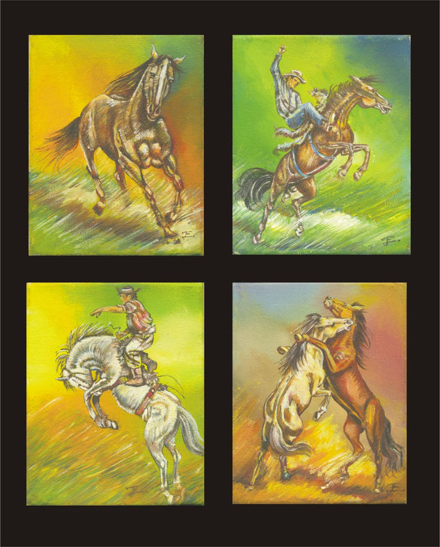 composición caballos